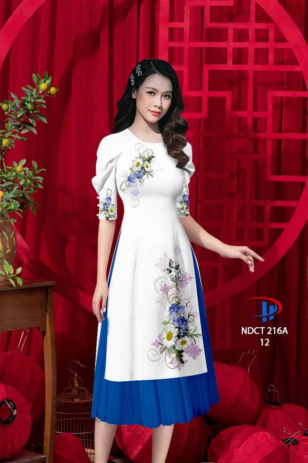 Vải Áo Dài Cách Tân Hoa In 3D AD NDCT216A 1